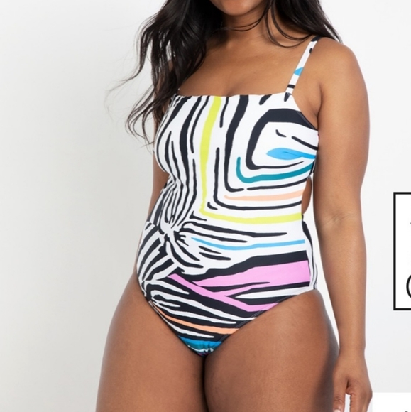 Eloquii Swim Nwt Eloquii One Piece Zebra Swimsuit Swim Beach Womens